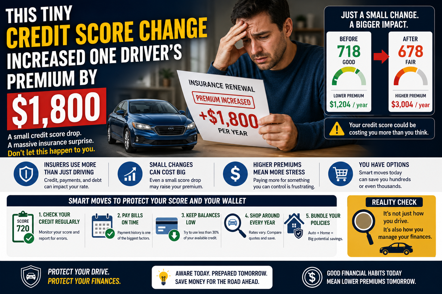 This Tiny Credit Score Change Increased One Driver’s Premium by $1,800