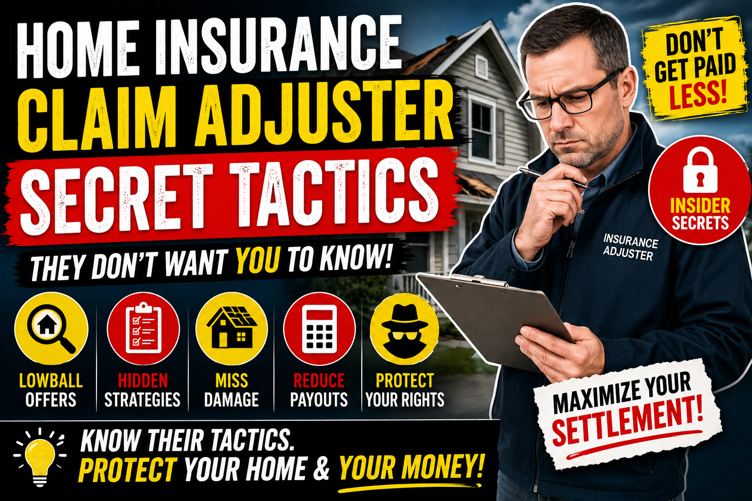 home insurance claim adjuster secret tactics