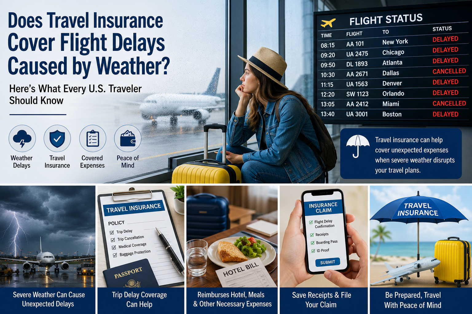 Does Travel Insurance Cover Flight Delays Caused by Weather?